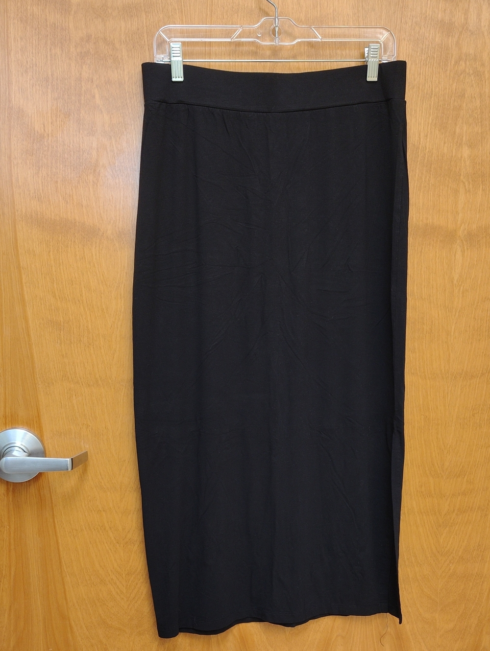 Liz Claiborne Black Maxi Skirt With Side Slit